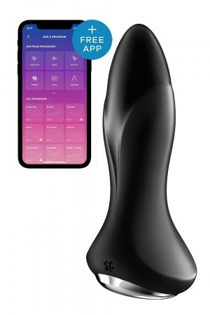 фото Анальна смарт вібропробка із перлинним масажем Satisfyer Rotator Plug 1+ Black