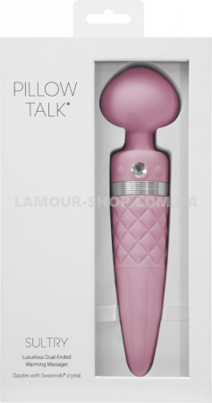 фото Вібромасажер 2в1 PILLOW TALK - Sultry Pink, масажер і вібратор з ротацією