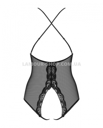 фото Сітчастий боді з відкритими сідницями Obsessive 841-TED-1 teddy L/XL, чорний