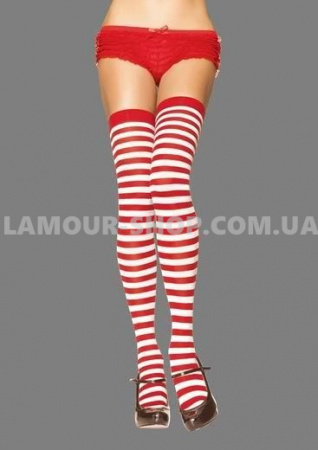 фото Панчохи в смужку, червоно-білі