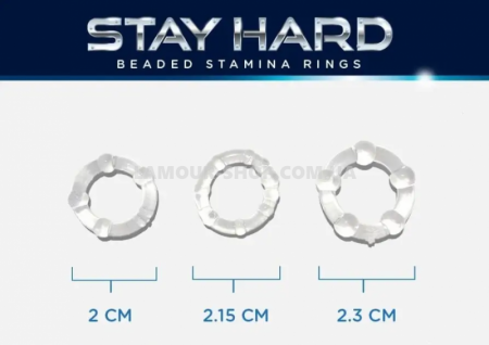 фото Набір ерекційних кілець Stay hard, Clear