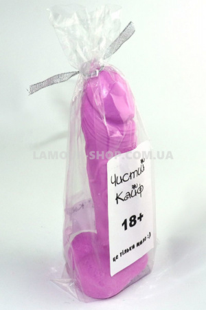 фото Крафтове мило-член із присоскою Чистий Кайф Violet size L