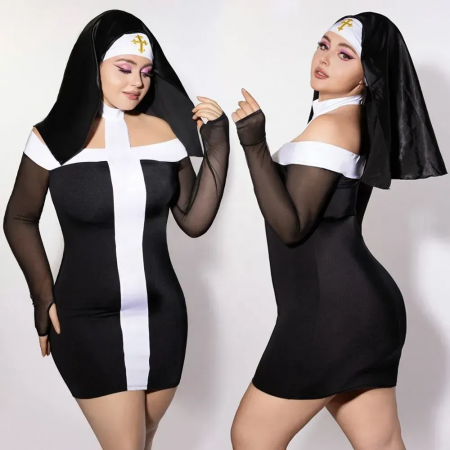 фото Еротичний костюм монашки  JSY Plus Size