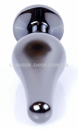 фото Анальна пробка Boss Series - Jewellery Dark Silver BUTT PLUG Red