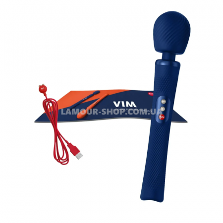 фото Вібромасажер Fun Factory VIM Vibrating Wand midnight blue, суперпотужний