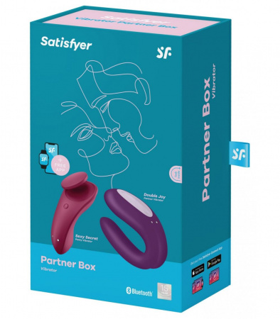 фото Набір Satisfyer Partner Box 1 (в-р для пар Double Joy + в-р у трусики Sexy 