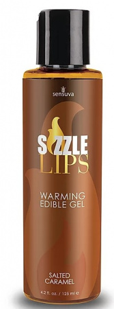 фото Зігріваючий масажний гель Sensuva - Sizzle Lips Salted Caramel (125 мл)