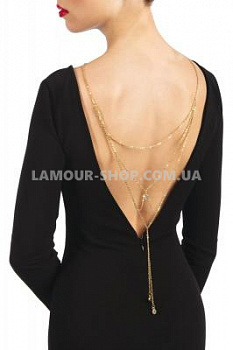 Колье на спину Bijoux Pour Toi - Lise Gold Колье на спину Bijoux Pour Toi - Lise Gold
