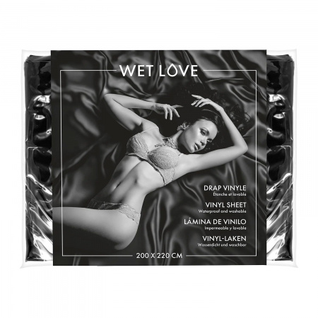 фото Простирадло з вінілу Fetish Tentation Wet Love Black 220x200 см