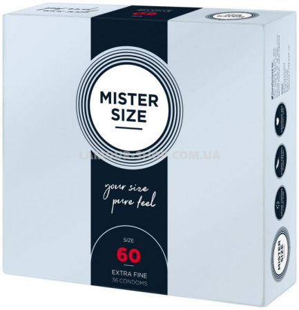 фото Презервативи Mister Size - pure feel - 60  товщина 0,05 мм