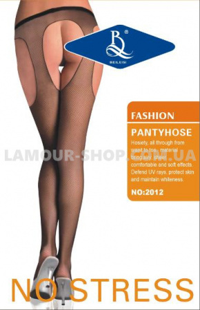 фото Колготки гладкі з відкритим входом, чорні