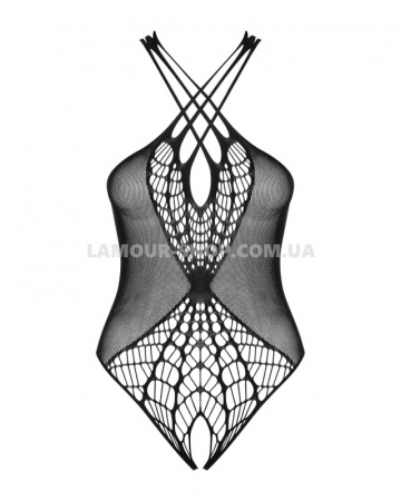 фото Бодістокінг з великою та дрібною сіткою Obsessive B118 teddy S/M/L, чорний