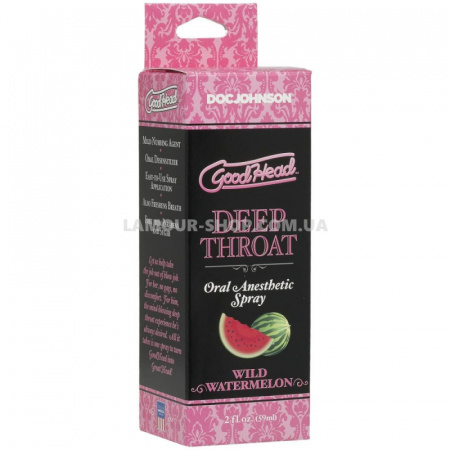 фото Спрей для мінету Doc Johnson GoodHead DeepThroat Spray - Watermelon 59 мл