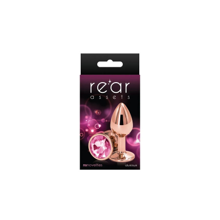 фото Анальна пробка  NS Novelties Rear Assets - Rose Gold - Small - Pink