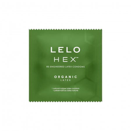 фото Презерватив  LELO HEX Condoms Organic латексні тонкі та суперміцні 1шт