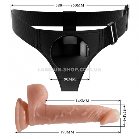 фото Страпон жіночий Pretty Love - HARNESS BRIEFS Kevin
