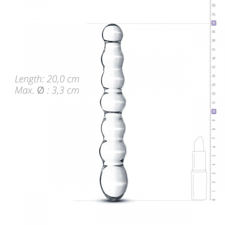 фото Скляний дилдо у вигляді намистин Gildo Glass Dildo No. 19