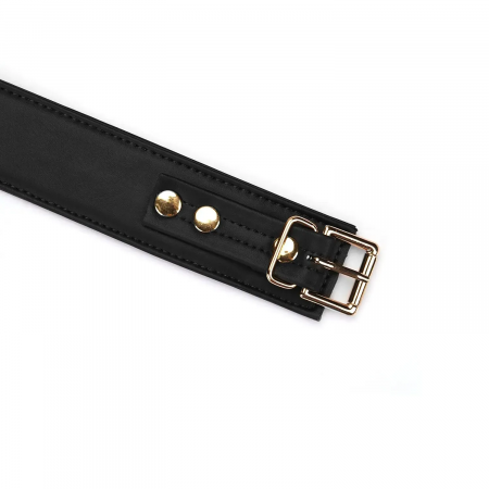 фото Нашийник з повідцем  Liebe Seele Black Organosilicon Collar with Leash