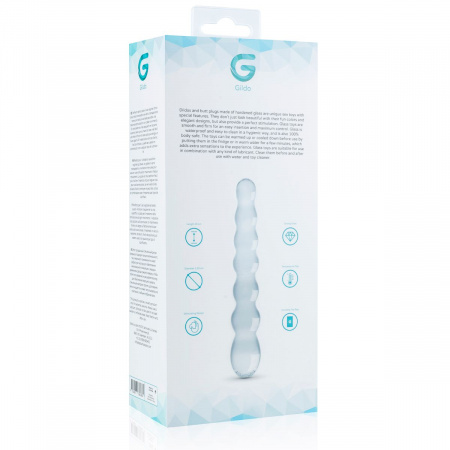 фото Скляний дилдо у вигляді намистин Gildo Glass Dildo No. 19
