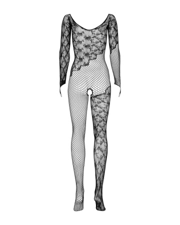 фото Бодістокінг Obsessive Bodystocking F210 S/M/L black, рукава-мітенки, сітка