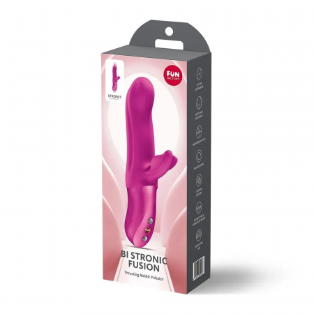 фото Пульсатор з вібрацією кліторального відростка Fun Factory BI STRONIC FUSION Magenta