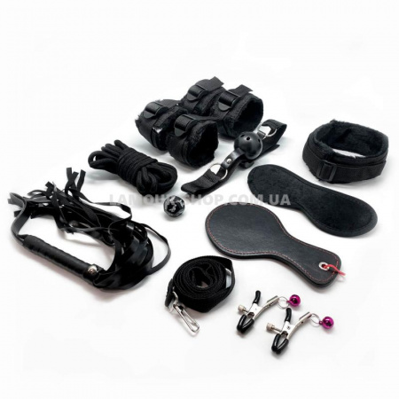 фото Набір для BDSM Alive FURY Black BDSM Kit, 10 предметів