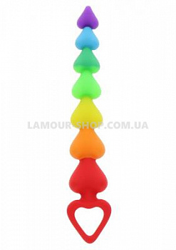 Анальні кульки Rainbow Heart Beads