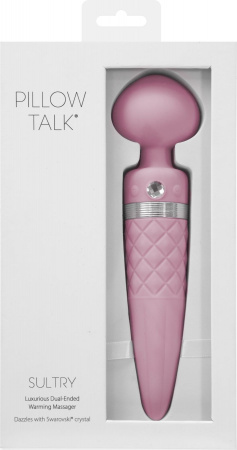 фото Вібромасажер 2в1 PILLOW TALK - Sultry Pink, масажер і вібратор з ротацією