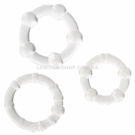 фото Набір ерекційних кілець Stay hard, Clear