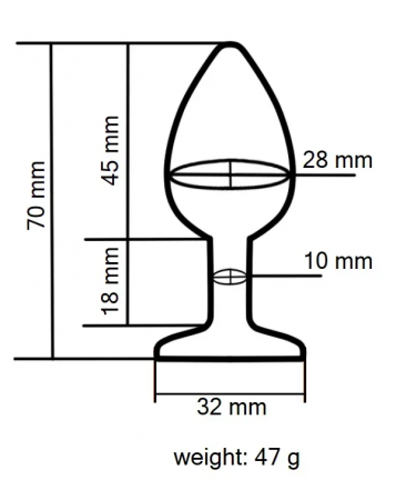 фото Силіконова анальна пробка  EGZO - Silicone Black Round Plug Rainbow, size S