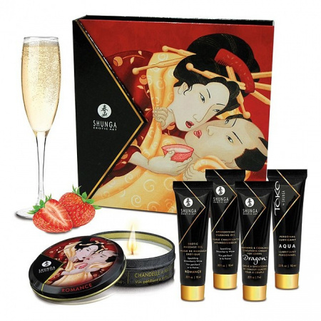фото Подарунковий набір Shunga Geishas Secrets - Sparkling Strawberry Wine