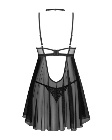 фото Бебі-дол Obsessive Donarella babydoll & thong, XS/S ліф, чокер та стрінги