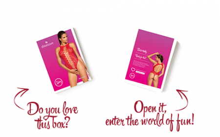 фото Ажурний боді із ефектом шнурівки Obsessive B120 teddy red S/M/L, червоний