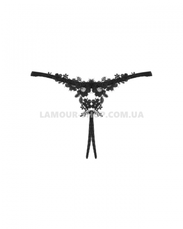 фото Стрінги з доступом Obsessive Celia Noir crotchless thong M/L