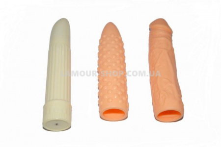 фото Вибратор и две насадки