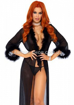 Комплект Marabou robe & string