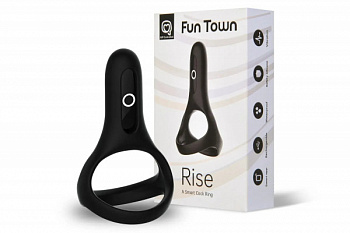 Ерекційне кільце Fun Town Rise Black, керування зі смартфона