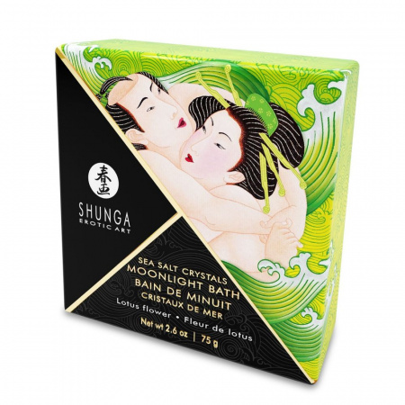 фото Сіль для ванни Shunga Moonlight Bath –Lotus Flower (75 гр),сіль Мертвого моря