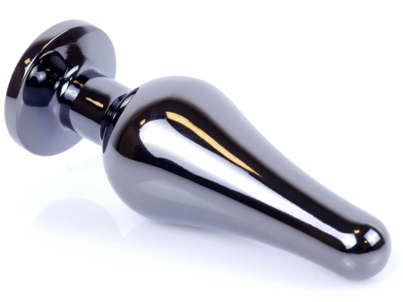 фото Анальна пробка Boss Series - Jewellery Dark Silver BUTT PLUG Red