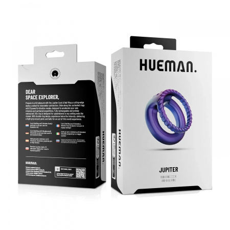фото Ерекційне віброкільце  Hueman - Jupiter Vibrating Cock and Ball Ring