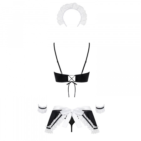 фото Костюм покоївки Obsessive Maid set S/M, black, 5 предметів