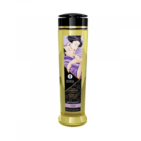 фото Масажна олія Shunga Sensation – Lavender (240 мл) натуральна зволожувальна