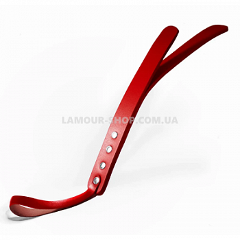 Падл  двошаровий Feral Feelings Leather Mini Paddle Red, натуральна шкіра, red