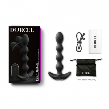 фото Анальний вібратор-намисто Dorcel FLEXI BALLS, гнучкий стовбур, пульт ДК