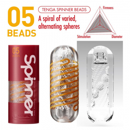 фото Мастурбатор Tenga Spinner Beads з пружною стимулюючою спіраллю всередині