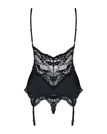 фото Корсет  Obsessive 810-COR-1 corset & thong black S/M