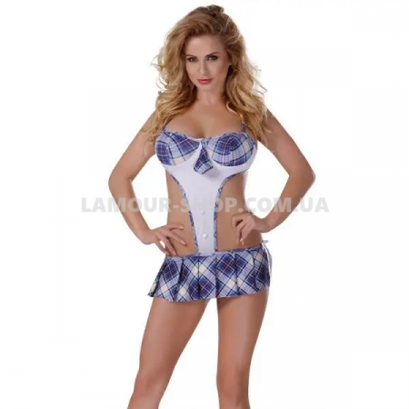 фото Рольовий костюм Sunspice школярка боді зі спідницею в клітинку O/S