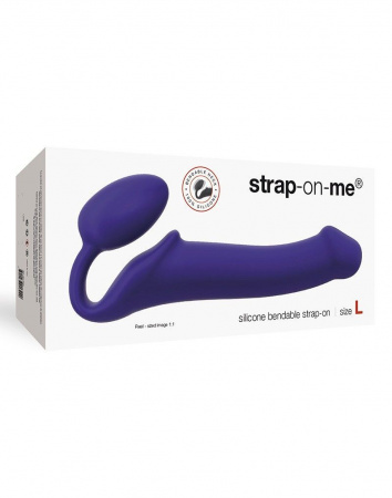 фото Безремневий страпон Strap-On-Me Violet L, повністю регульований, діаметр 3,7см