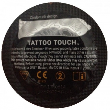 фото Презерватив Tattoo Touch (текстуровані унікальними ребрами)