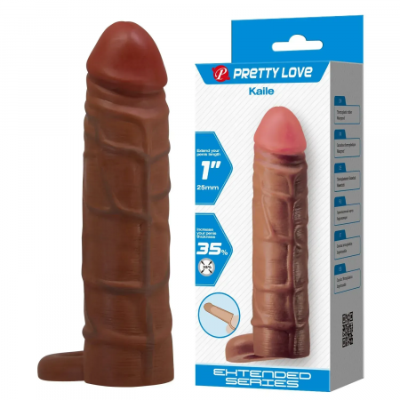 фото Подовжуюча насадка презерватив Pretty Love - Kaile 1" Brown